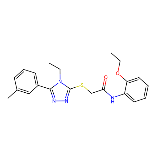 N-(2-ethoxyphenyl)-2-{[4-ethyl-5-(3-methylphenyl)-4H-1,2,4-triazol-3-yl]sulfanyl}acetamide structure