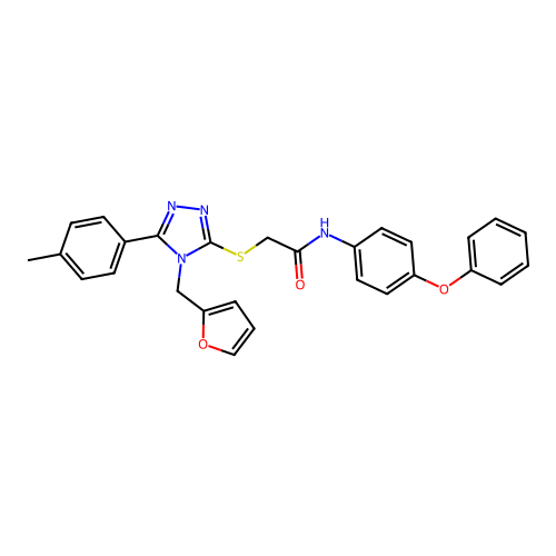 2-{[4-(furan-2-ylmethyl)-5-(4-methylphenyl)-4H-1,2,4-triazol-3-yl]sulfanyl}-N-(4-phenoxyphenyl)acetamide structure