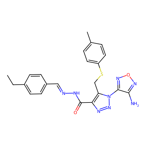C22H22N8O2S structure