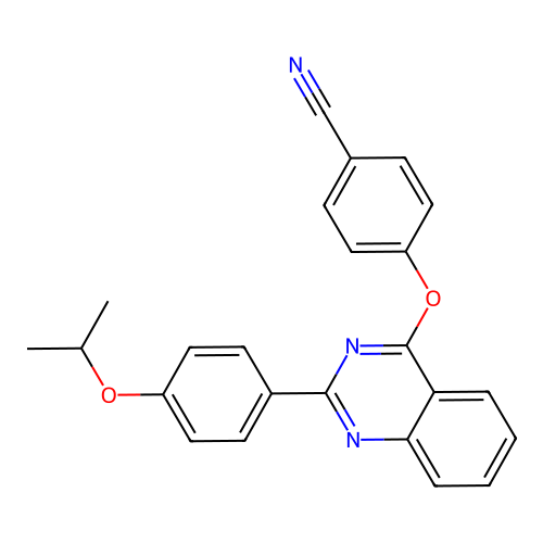 4-({2-[4-(Propan-2-yloxy)phenyl]quinazolin-4-yl}oxy)benzonitrile structure