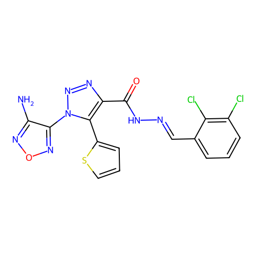 C16H10Cl2N8O2S structure