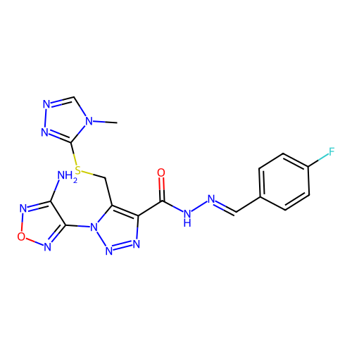 C16H14FN11O2S structure