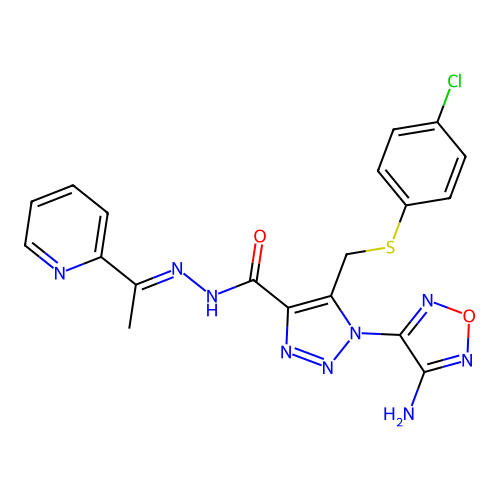 C19H16ClN9O2S structure