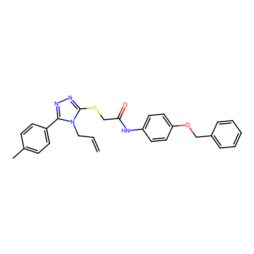 N-[4-(benzyloxy)phenyl]-2-{[5-(4-methylphenyl)-4-(prop-2-en-1-yl)-4H-1,2,4-triazol-3-yl]sulfanyl}acetamide structure