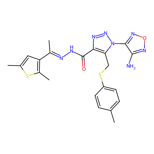 C21H22N8O2S2 structure
