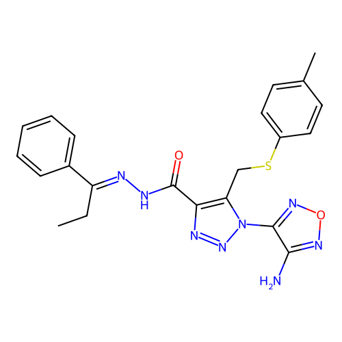 C22H22N8O2S structure