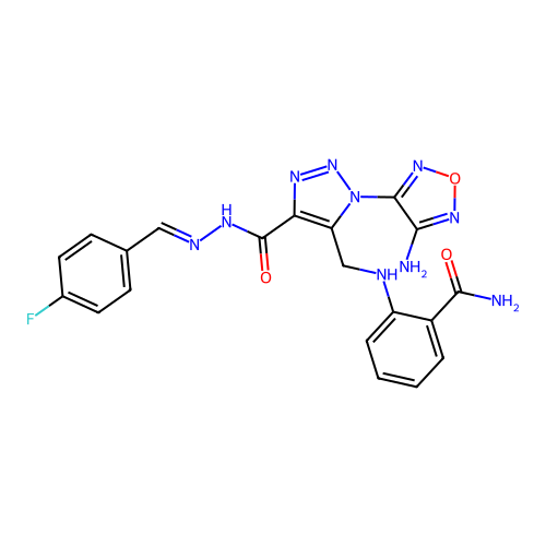 C20H17FN10O3 structure