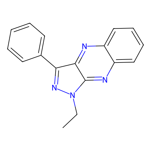 1-Ethyl-3-phenylpyrazolo[4,3-b]quinoxaline structure