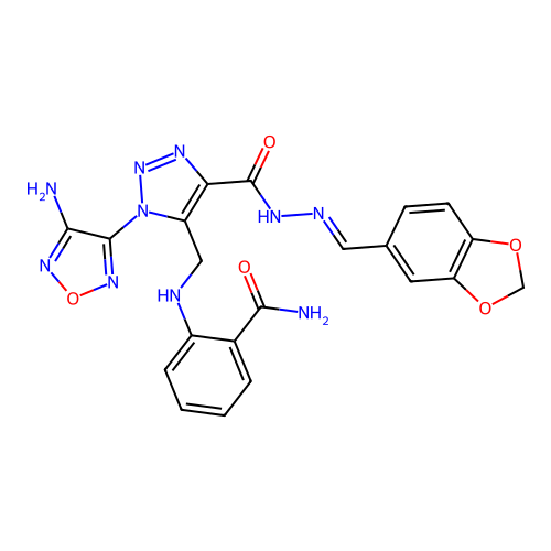 C21H18N10O5 structure