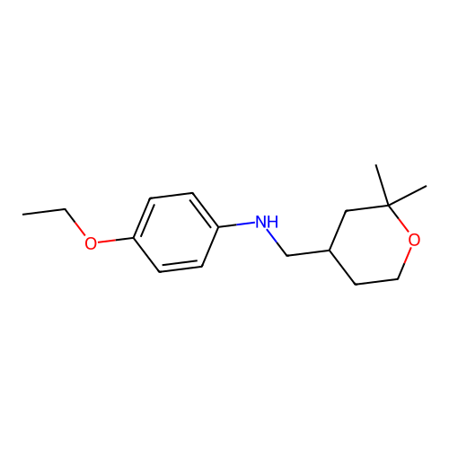 N-[(2,2-dimethyloxan-4-yl)methyl]-4-ethoxyaniline structure