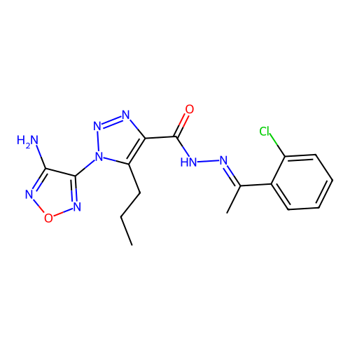 C16H17ClN8O2 structure
