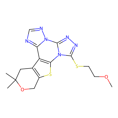 C16H18N6O2S2 structure