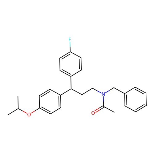 N-benzyl-N-(3-(4-fluorophenyl)-3-(4-isopropoxyphenyl)propyl)acetamide structure