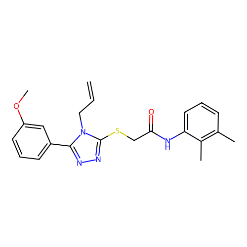 N-(2,3-dimethylphenyl)-2-{[5-(3-methoxyphenyl)-4-(prop-2-en-1-yl)-4H-1,2,4-triazol-3-yl]sulfanyl}acetamide structure