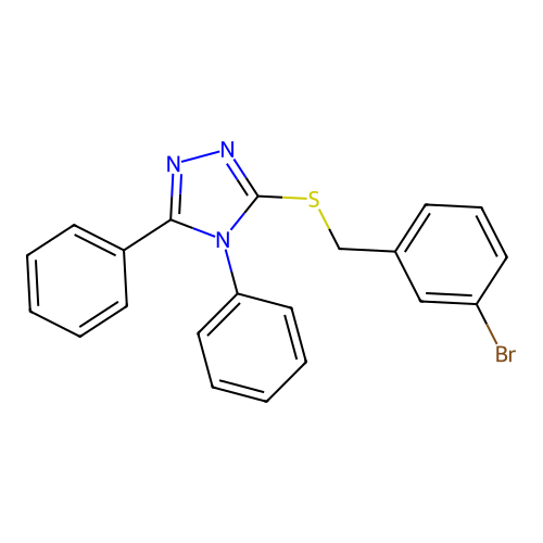 3-[(3-Bromophenyl)methylthio]-4,5-diphenyl-1,2,4-triazole structure