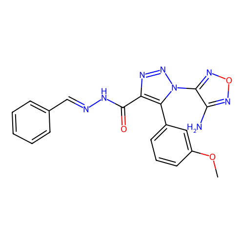 C19H16N8O3 structure