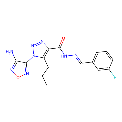C15H15FN8O2 structure