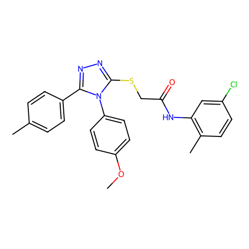 N-(5-chloro-2-methylphenyl)-2-{[4-(4-methoxyphenyl)-5-(4-methylphenyl)-4H-1,2,4-triazol-3-yl]sulfanyl}acetamide structure