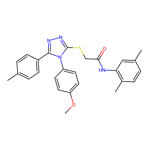 N-(2,5-dimethylphenyl)-2-{[4-(4-methoxyphenyl)-5-(4-methylphenyl)-4H-1,2,4-triazol-3-yl]sulfanyl}acetamide structure