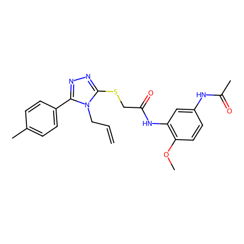 N-(5-acetamido-2-methoxyphenyl)-2-((4-allyl-5-(p-tolyl)-4H-1,2,4-triazol-3-yl)thio)acetamide structure