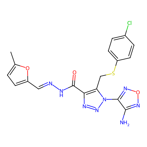 C18H15ClN8O3S structure