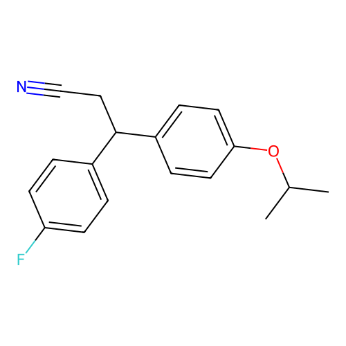 3-(4-Fluorophenyl)-3-[4-(propan-2-yloxy)phenyl]propanenitrile structure