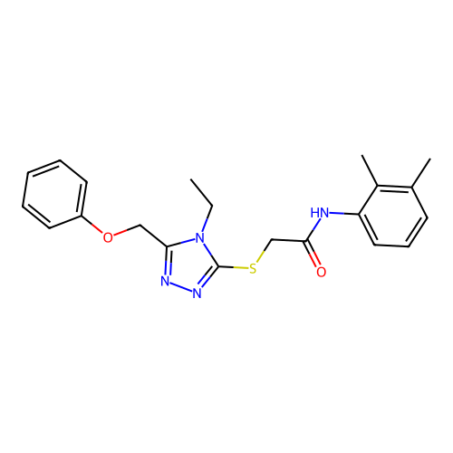 N-(2,3-dimethylphenyl)-2-{[4-ethyl-5-(phenoxymethyl)-4H-1,2,4-triazol-3-yl]sulfanyl}acetamide structure