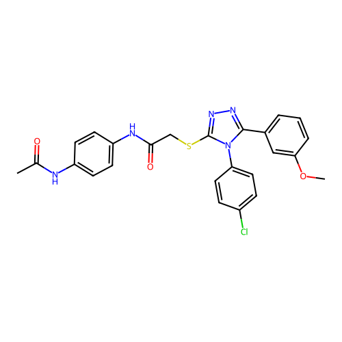2-{[4-(4-chlorophenyl)-5-(3-methoxyphenyl)-4H-1,2,4-triazol-3-yl]sulfanyl}-N-(4-acetamidophenyl)acetamide structure