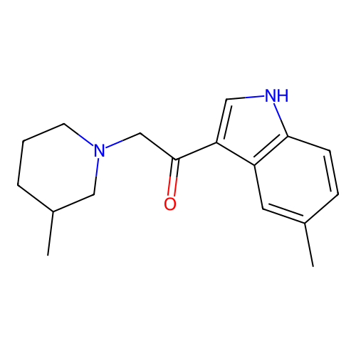 1-(5-methyl-1H-indol-3-yl)-2-(3-methylpiperidin-1-yl)ethanone structure