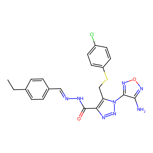 C21H19ClN8O2S structure