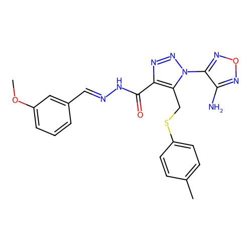 C21H20N8O3S structure