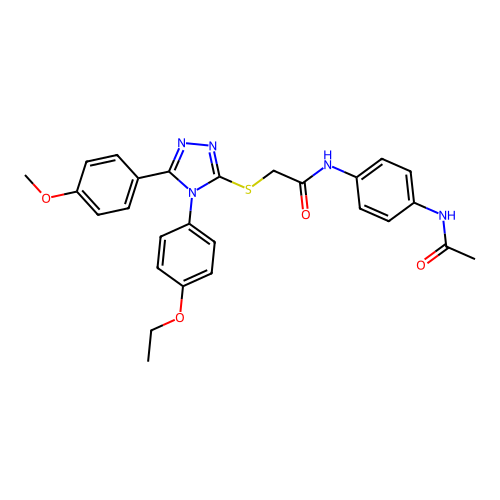 N-(4-acetamidophenyl)-2-((4-(4-ethoxyphenyl)-5-(4-methoxyphenyl)-4H-1,2,4-triazol-3-yl)thio)acetamide structure