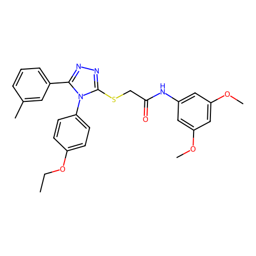 N-(3,5-dimethoxyphenyl)-2-{[4-(4-ethoxyphenyl)-5-(3-methylphenyl)-4H-1,2,4-triazol-3-yl]sulfanyl}acetamide structure