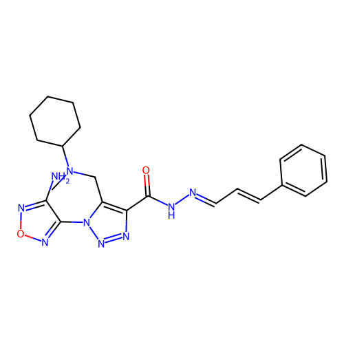 C22H27N9O2 structure