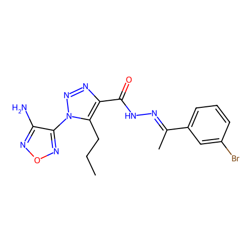 C16H17BrN8O2 structure