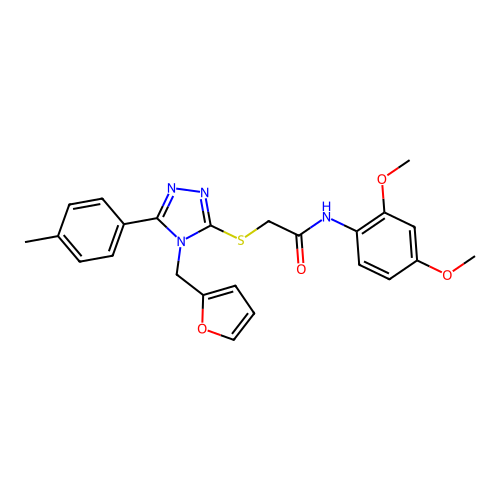 N-(2,4-dimethoxyphenyl)-2-{[4-(furan-2-ylmethyl)-5-(4-methylphenyl)-4H-1,2,4-triazol-3-yl]sulfanyl}acetamide structure
