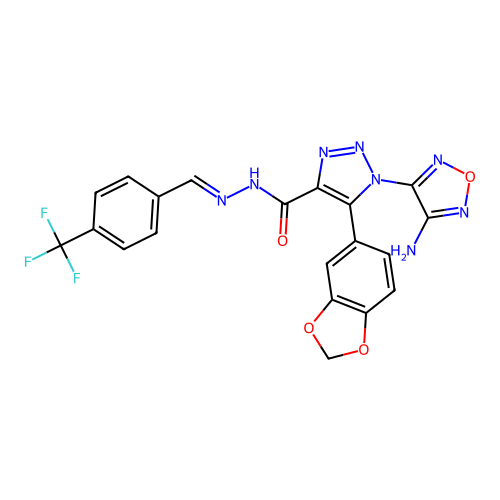 C20H13F3N8O4 structure