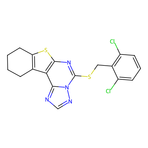 C18H14Cl2N4S2 structure