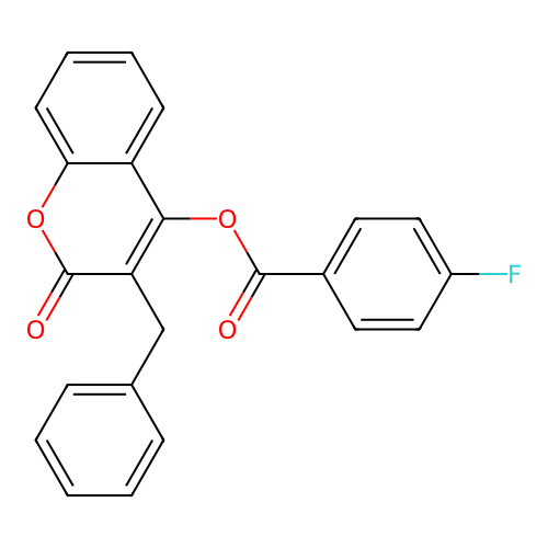 3-benzyl-2-oxo-2H-chromen-4-yl 4-fluorobenzoate structure
