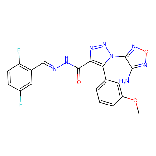 C19H14F2N8O3 structure