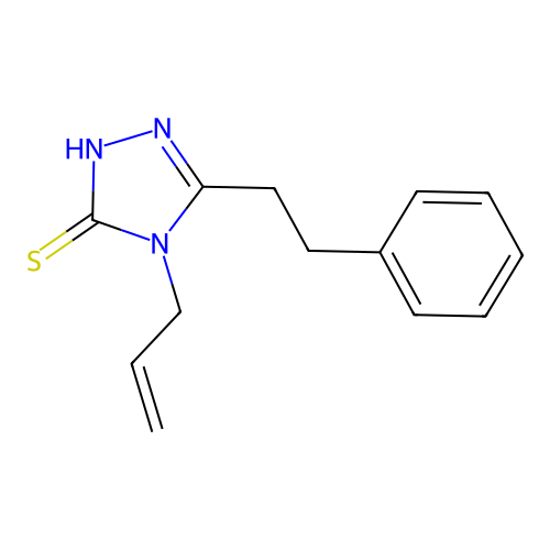 4-allyl-5-(2-phenylethyl)-4H-1,2,4-triazole-3-thiol structure