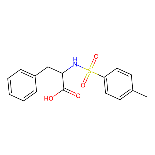2-([(4-Methylphenyl)sulfonyl]amino)-3-phenylpropanoic acid structure