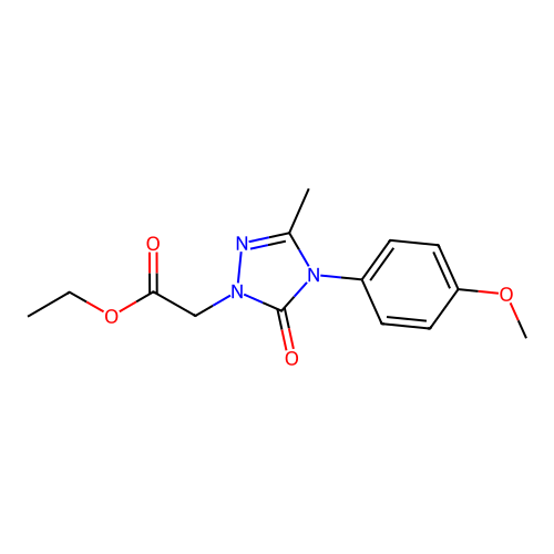 ethyl 2-[4-(4-methoxyphenyl)-3-methyl-5-oxo-4,5-dihydro-1H-1,2,4-triazol-1-yl]acetate structure
