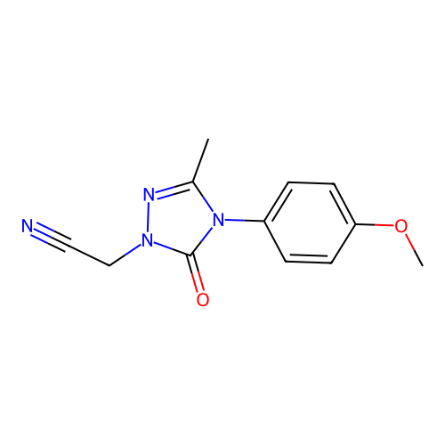2-[4-(4-methoxyphenyl)-3-methyl-5-oxo-4,5-dihydro-1H-1,2,4-triazol-1-yl]acetonitrile structure