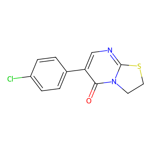 6-(4-chlorophenyl)-2,3-dihydro-5H-[1,3]thiazolo[3,2-a]pyrimidin-5-one structure