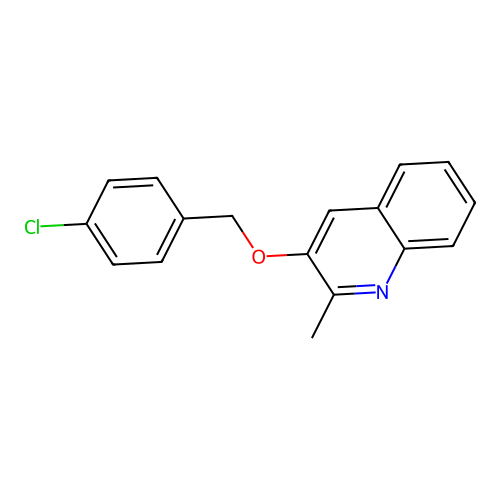 3-[(4-Chlorophenyl)methoxy]-2-methylquinoline structure