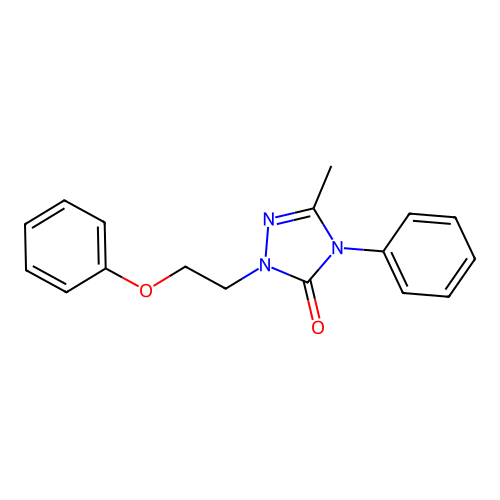 5-Methyl-2-(2-phenoxyethyl)-4-phenyl-1,2,4-triazol-3-one structure