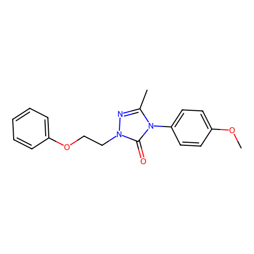 4-(4-methoxyphenyl)-5-methyl-2-(2-phenoxyethyl)-2,4-dihydro-3H-1,2,4-triazol-3-one structure
