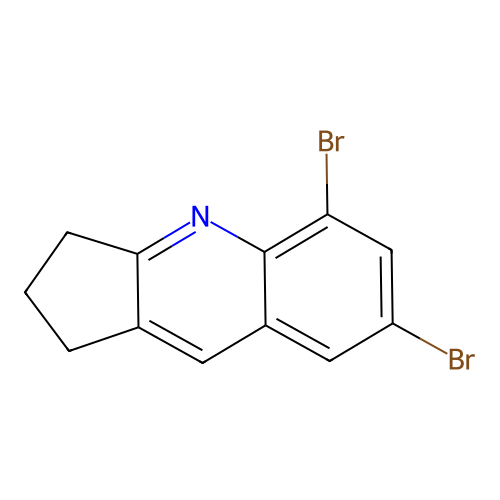 5,7-dibromo-2,3-dihydro-1H-cyclopenta[b]quinoline structure
