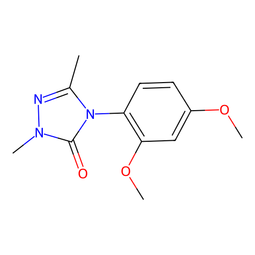 4-(2,4-dimethoxyphenyl)-2,5-dimethyl-2,4-dihydro-3H-1,2,4-triazol-3-one structure